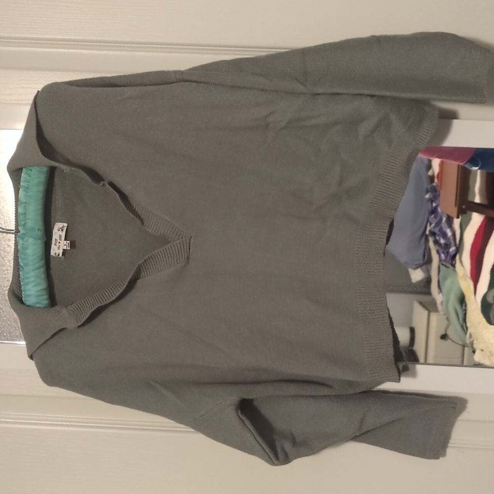 Cropped Sage green Sweater